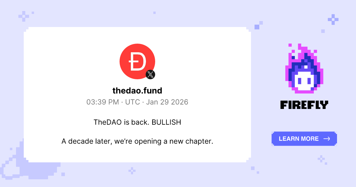 View @thedaofund's post on Firefly